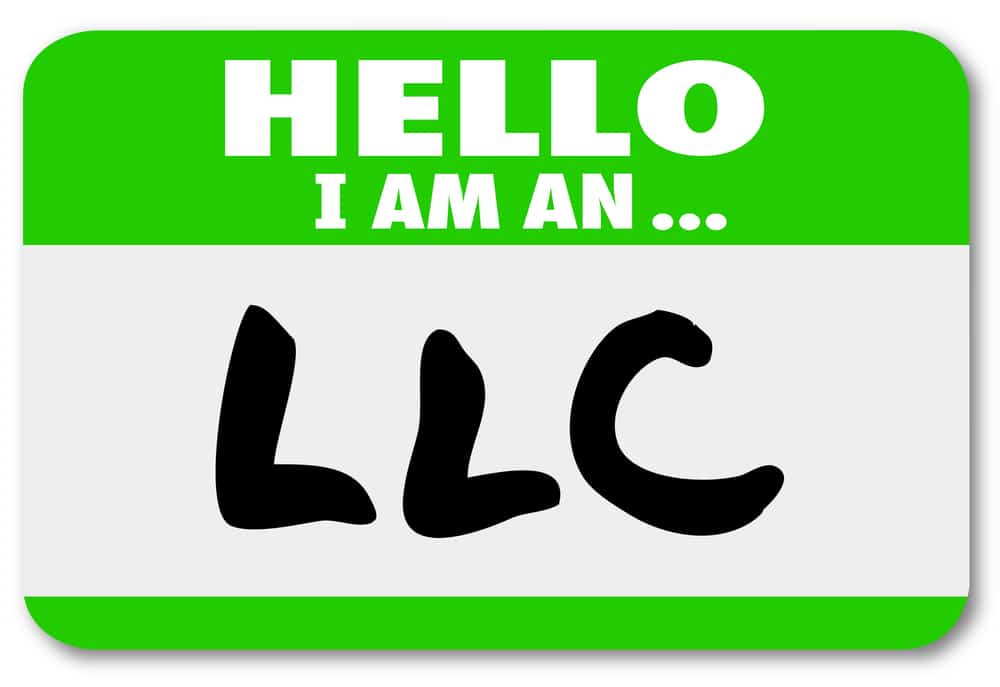 a name badge that says "Hello, I am an LLC"