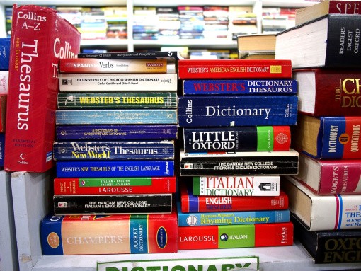 a stack of dictionaries