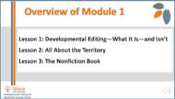 PowerPoint slide from Developmental Editing for Nonfiction Popular Books