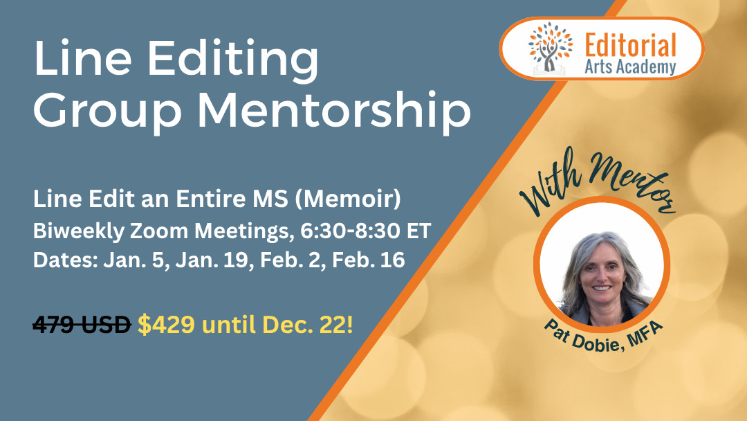 banner for Copyediting Group Mentorship - Historical Fiction